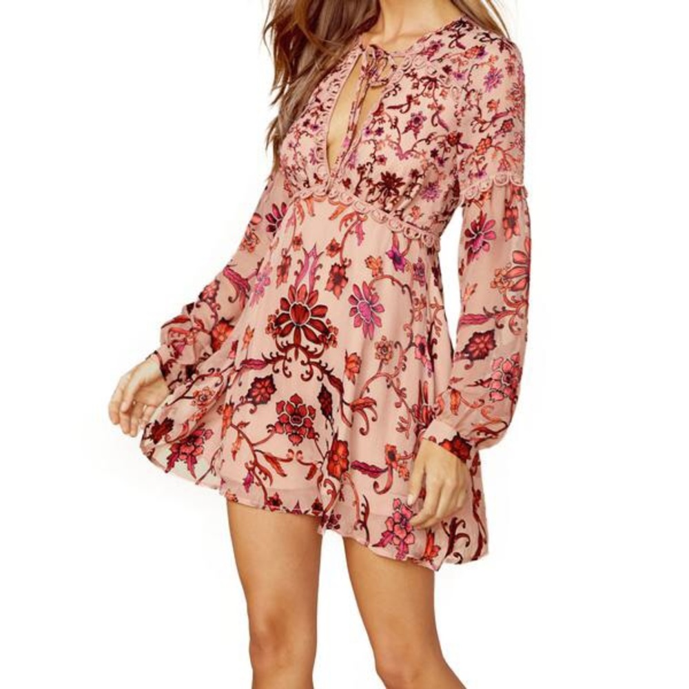 Like New For Love & Lemons Saffron Mini Dress